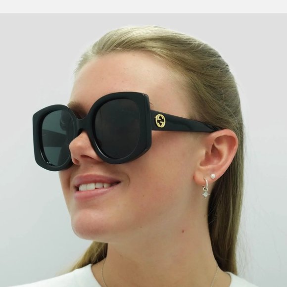 NEW GUCCI GG1257S 001 WOMEN'S SUNGLASSES BLACK GUCCI - Picture 3 of 7